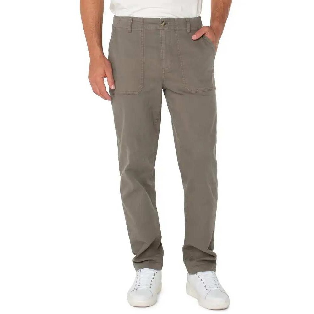 $119 Liverpool Los Angeles Utility Pant Pewter Green Mens 32x32 Straight Leg